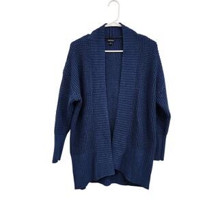 Torrid Long Sleeve Open Front Ribbed Sweater Cardigan Lightweight Blue Large